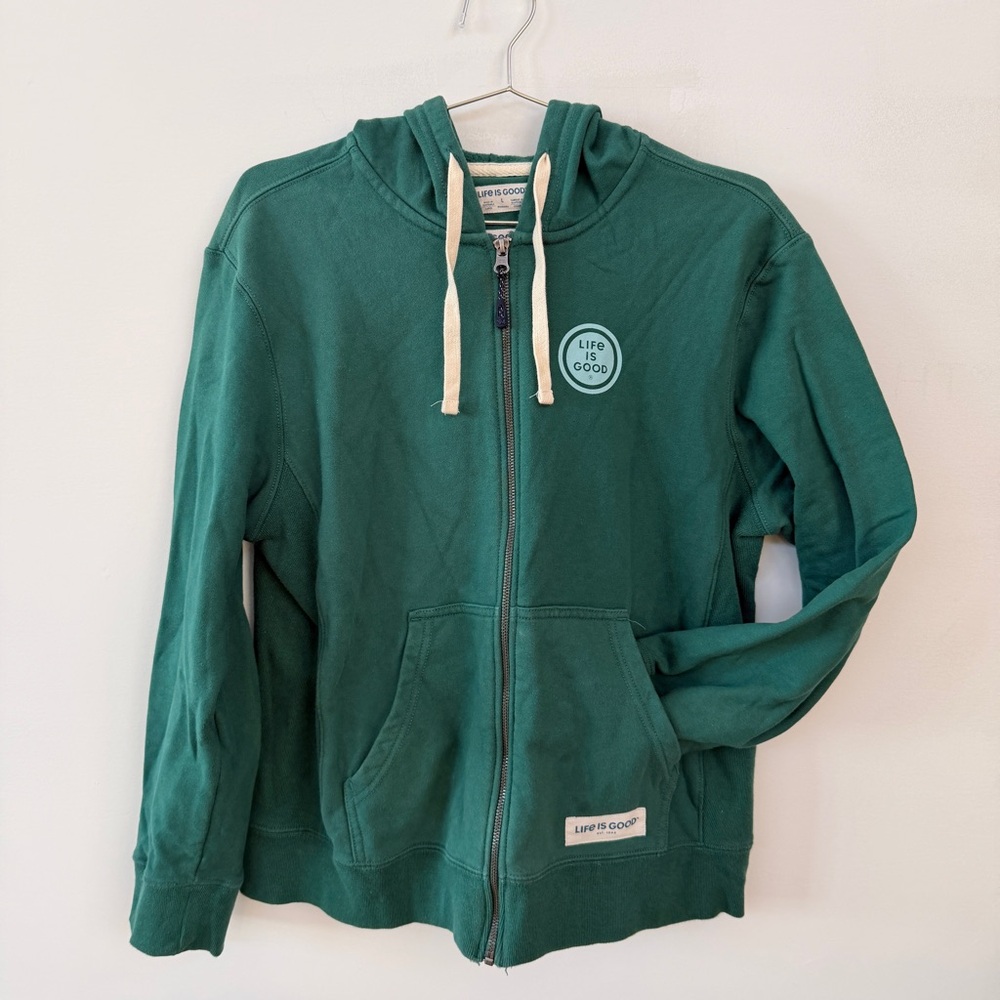 Life Is Good green/mountains Zip-Up Hoodie